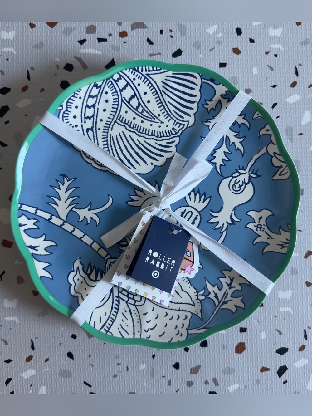 Roller Rabbit x Target 4pc Floral Vines Melamine 11” Dinner Plates in Blue